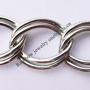 Iron Jewelry Chains, Lead-free Link's size:22.5x17mm, thickness:2mm, Sold by Group  
