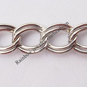 Iron Jewelry Chains, Lead-free Link's size:5.9x8mm, thickness:1mm, Sold by Group  