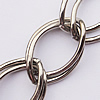 Iron Jewelry Chains, Lead-free Link's size:26.9x19.2mm, thickness:2.1mm, Sold by Group  