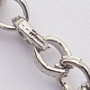 Iron Jewelry Chains, Lead-free Link's size:4x3.5mm, thickness:1mm, Sold by Group  