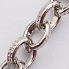 Iron Jewelry Chains, Lead-free Link's size:5.1x4.2mm, thickness:1.1mm, Sold by Group  