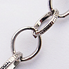 Iron Jewelry Chains, Lead-free Link's size:8.1x6.7mm, thickness:1.1mm, Sold by Group  