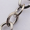 Iron Jewelry Chains, Lead-free Link's size:7x5.9mm, thickness:1.1mm, Sold by Group  