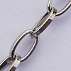 Iron Jewelry Chains, Lead-free Link's size:6.7x3.9mm, thickness:1mm, Sold by Group  