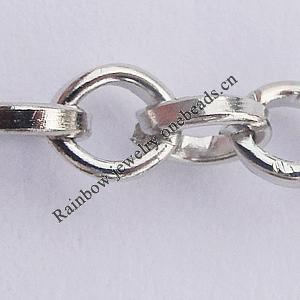Iron Jewelry Chains, Lead-free Link's size:5x4.1mm, thickness:1mm, Sold by Group  
