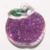 Resin Pendent, Fruit 26x24mm Hole:2.5mm, Sold by Bag