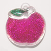 Resin Pendent, Fruit 26x24mm Hole:2.5mm, Sold by Bag