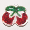 Resin Pendent, Fruit 25x30mm Hole:2.5mm, Sold by Bag