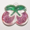 Resin Pendent, Fruit 25x30mm Hole:2.5mm, Sold by Bag