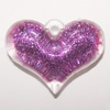 Resin Pendent, Heart 20x27mm Hole:2.5mm, Sold by Bag