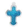 Resin Pendent, Cross 35x23mm Hole:2.5mm, Sold by Bag