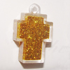 Resin Pendent, Cross 16x25mm Hole:2.5mm, Sold by Bag