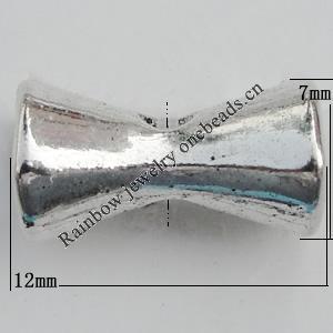 Bead Zinc Alloy Jewelry Findings Lead-free, 12x7mm, Hole:1.5mm Sold by Bag