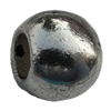 European Style Beads Zinc Alloy Jewelry Findings Lead-free, Drum 9x8mm, Hole:1.5mm Sold by Bag
