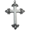 Pendant Zinc Alloy Jewelry Findings Lead-free, Cross 63x43mm Hole:2mm Sold by Bag