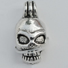 Pendant Zinc Alloy Jewelry Findings Lead-free, Skeleton 16x8mm Hole:3mm Sold by Bag