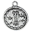 Pendant Zinc Alloy Jewelry Findings Lead-free, 16x20mm Hole:1.5mm Sold by Bag