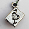 Pendant, Lead-free Zinc Alloy Jewelry Findings, Rectangle 9x7mm Hole:1mm, Sold by Bag