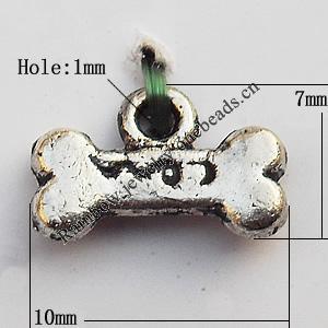Pendant, Lead-free Zinc Alloy Jewelry Findings, 7x10mm Hole:1mm, Sold by Bag