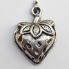 Pendant, Lead-free Zinc Alloy Jewelry Findings, Fruit 14x19mm Hole:1.5mm, Sold by Bag