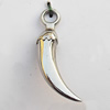 Pendant, Lead-free Zinc Alloy Jewelry Findings, 25x5mm Hole:3mm, Sold by Bag