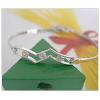 Sterling Silver European style Bracelets, with Zircon, Length:7.1 Inch, Sold by PC