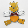 Zinc Alloy Enamel Pendant, Bear 57x47mm Hole:3mm, Sold by Group