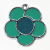 Zinc Alloy Enamel Pendant, Flower 21mm Hole:1.5mm, Sold by Group