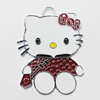 Zinc Alloy Enamel Pendant, Cat 48x36mm Hole:5mm, Sold by Group