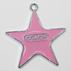 Zinc Alloy Enamel Pendant, Star 29x26mm Hole:2mm, Sold by Group