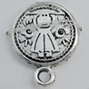 Pendant Zinc Alloy Jewelry Findings Lead-free, 16x20mm Hole:1.5mm Sold by Bag