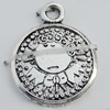Pendant Zinc Alloy Jewelry Findings Lead-free, 16x20mm Hole:1.5mm Sold by Bag
