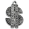 Pendant Zinc Alloy Jewelry Findings Lead-free, 35x22mm Hole:2.5mm Sold by Bag