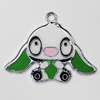 Zinc Alloy Enamel Pendant, Animal 26x33mm Hole:2mm, Sold by Group