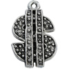 Pendant Zinc Alloy Jewelry Findings Lead-free, 26x16mm, Hole:2mm Sold by Bag