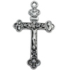 Pendant Zinc Alloy Jewelry Findings Lead-free, Cross 56x34mm Hole:3mm Sold by Bag