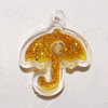 Resin Pendent, Umbrella 31x26mm Hole:2.5mm, Sold by Bag