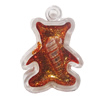 Resin Pendent, Bear 27x19mm Hole:2.5mm, Sold by Bag