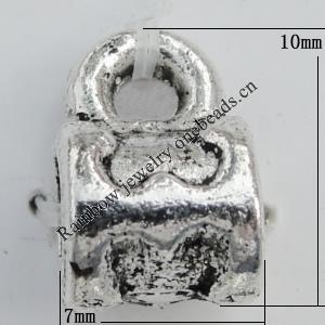Pendant Zinc Alloy Jewelry Findings Lead-free, 10x7mm Hole:2mm Sold by KG