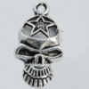 Pendant Zinc Alloy Jewelry Findings Lead-free, 37x20mm Hole:3.5mm Sold by Bag