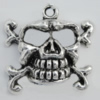 Pendant Zinc Alloy Jewelry Findings Lead-free, 23x23mm Hole:2mm Sold by Bag