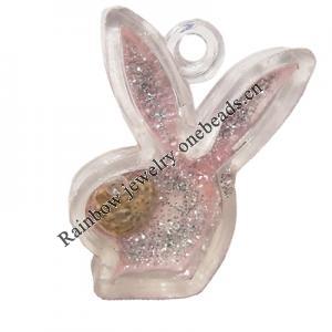 Resin Pendent, Animal Head 26x19mm Hole:2.5mm, Sold by Bag