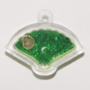 Resin Pendent, Sector 23x19mm Hole:2.5mm, Sold by Bag