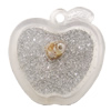 Resin Pendent, Apple 25x25mm Hole:2.5mm, Sold by Bag