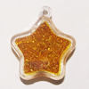 Resin Pendent, Star 29x25mm Hole:2.5mm, Sold by Bag