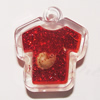 Resin Pendent, Cloth 25x21mm Hole:2.5mm, Sold by Bag