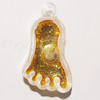 Resin Pendent, Foot 31x18mm Hole:2.5mm, Sold by Bag