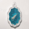 Resin Pendent, 30x18mm Hole:2.5mm, Sold by Bag