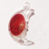 Resin Pendent, Moon 31x20mm Hole:2.5mm, Sold by Bag