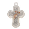 Resin Pendent, Cross 35x24mm Hole:2.5mm, Sold by Bag